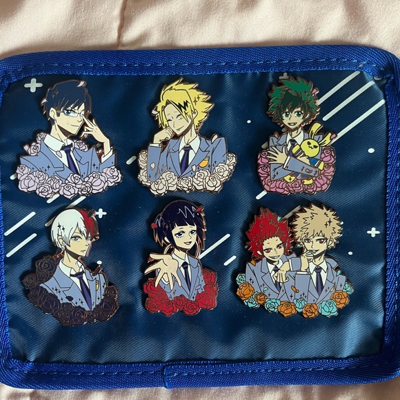 Ouran High School Host Club X My Hero Academia Anime Pin Set - Picture 1 of 1